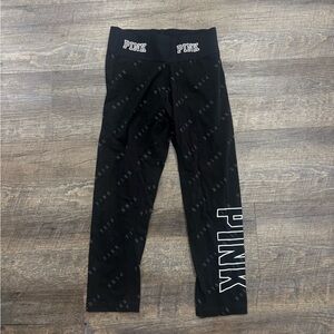 PINK Victoria's Secret Black Capri Leggings